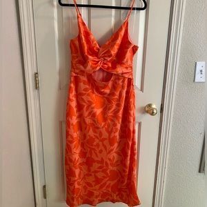 Nine West floral midi dress size Large